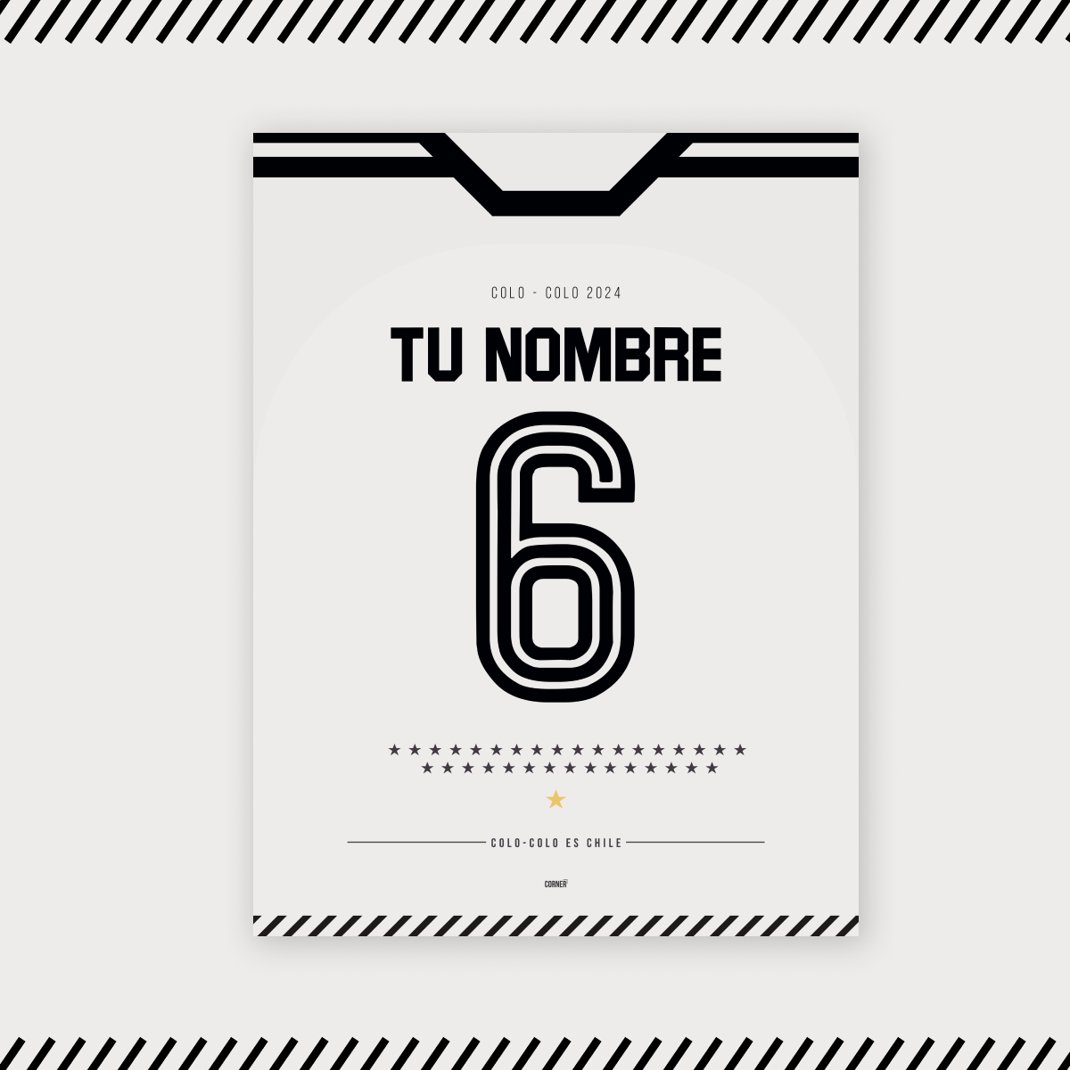 Cuadro camiseta personalizada Colo-Colo 2024